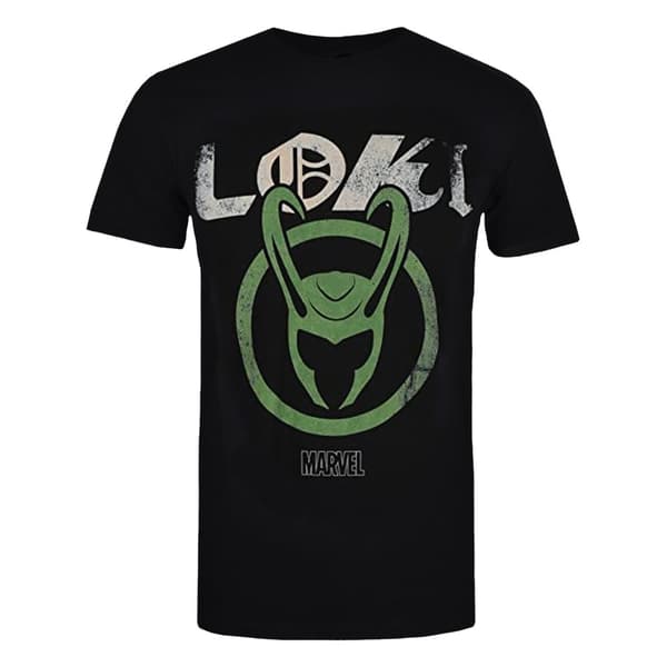 Loki Emblem för män bomulls-T-Shirt Black L