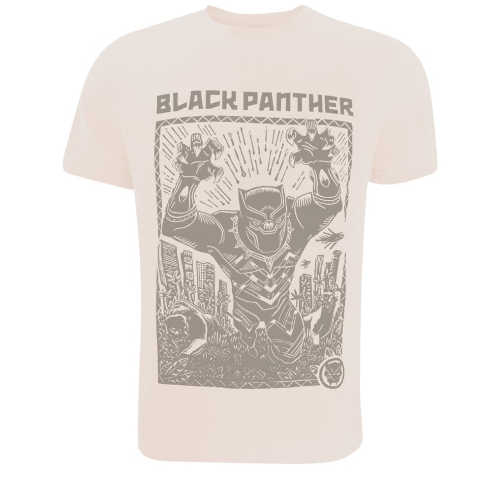 Black Panther Linocut T-Shirt för män