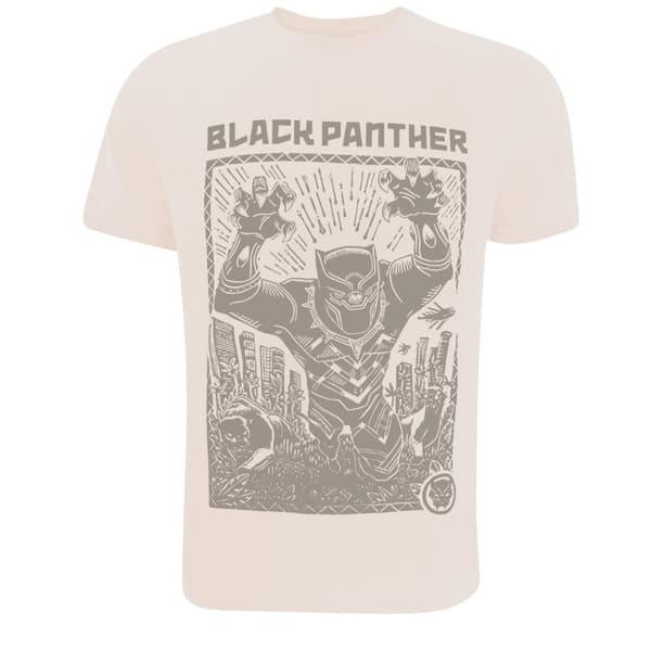 Black Panther Linocut T-shirt til mænd