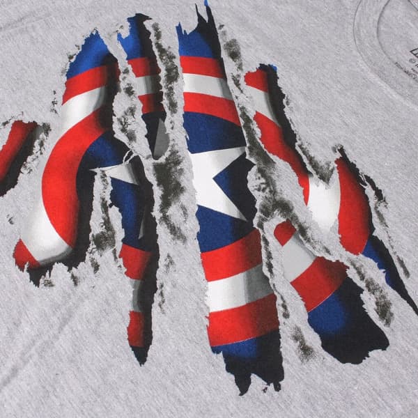 Captain America Torn T-shirt til mænd