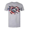 Miniatyrbillede 1 af 4: Captain America Torn T-shirt til mænd
