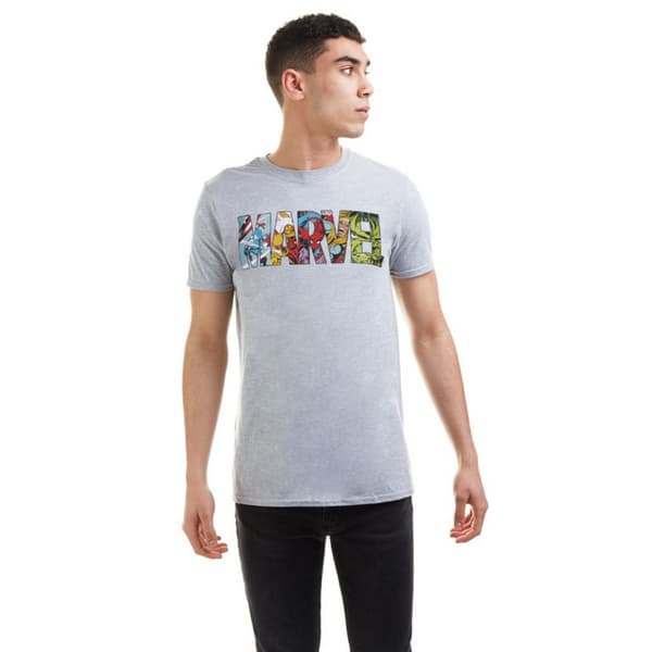 Marvel T-shirt med logotyp för serietidningar för män