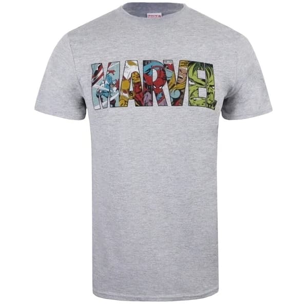 Marvel T-shirt med logotyp för serietidningar för män