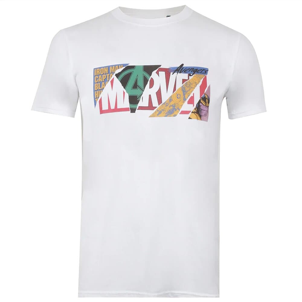 Marvel T-shirt med scrapbook-logotyp för män