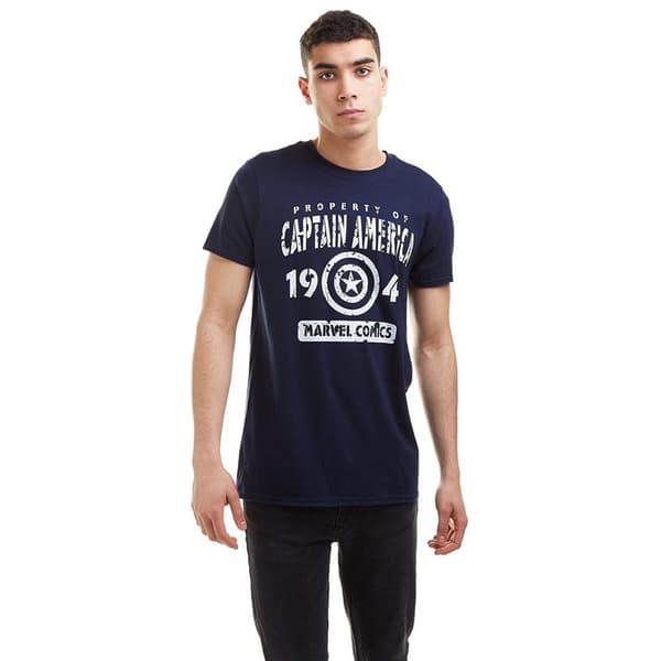 Marvel Mens Property of Captain America T-Shirt