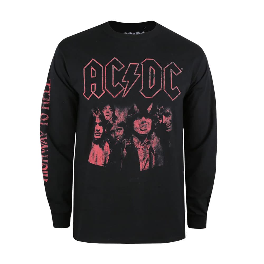 AC/DC Långärmad T-shirt med långärmad skjorta för män med Highway To Hell