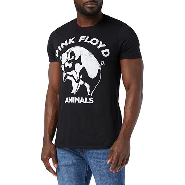 Pink Floyd T-shirt i bomull med djur för män