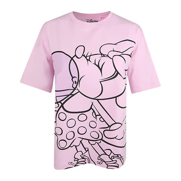 Disney Kvinnor/Damer Minnie Mouse Bubblegum Slouch T-Shirt