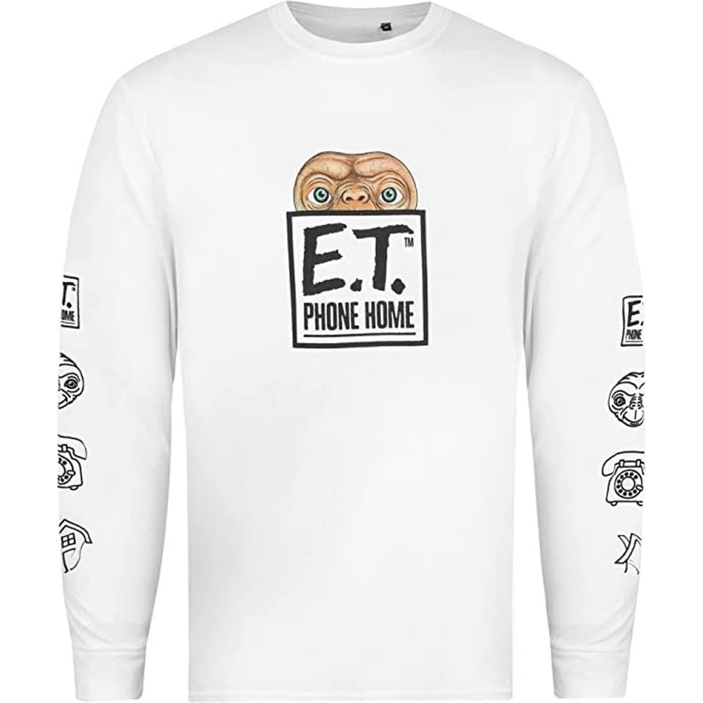 E.T Långärmad T-shirt med symboler för män