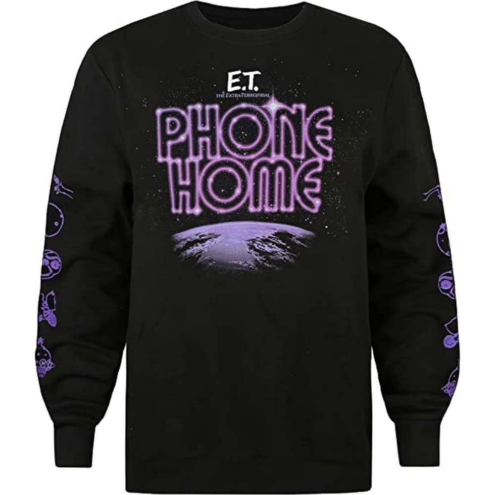 E.T Mens Phone Home Neon långärmad T-shirt