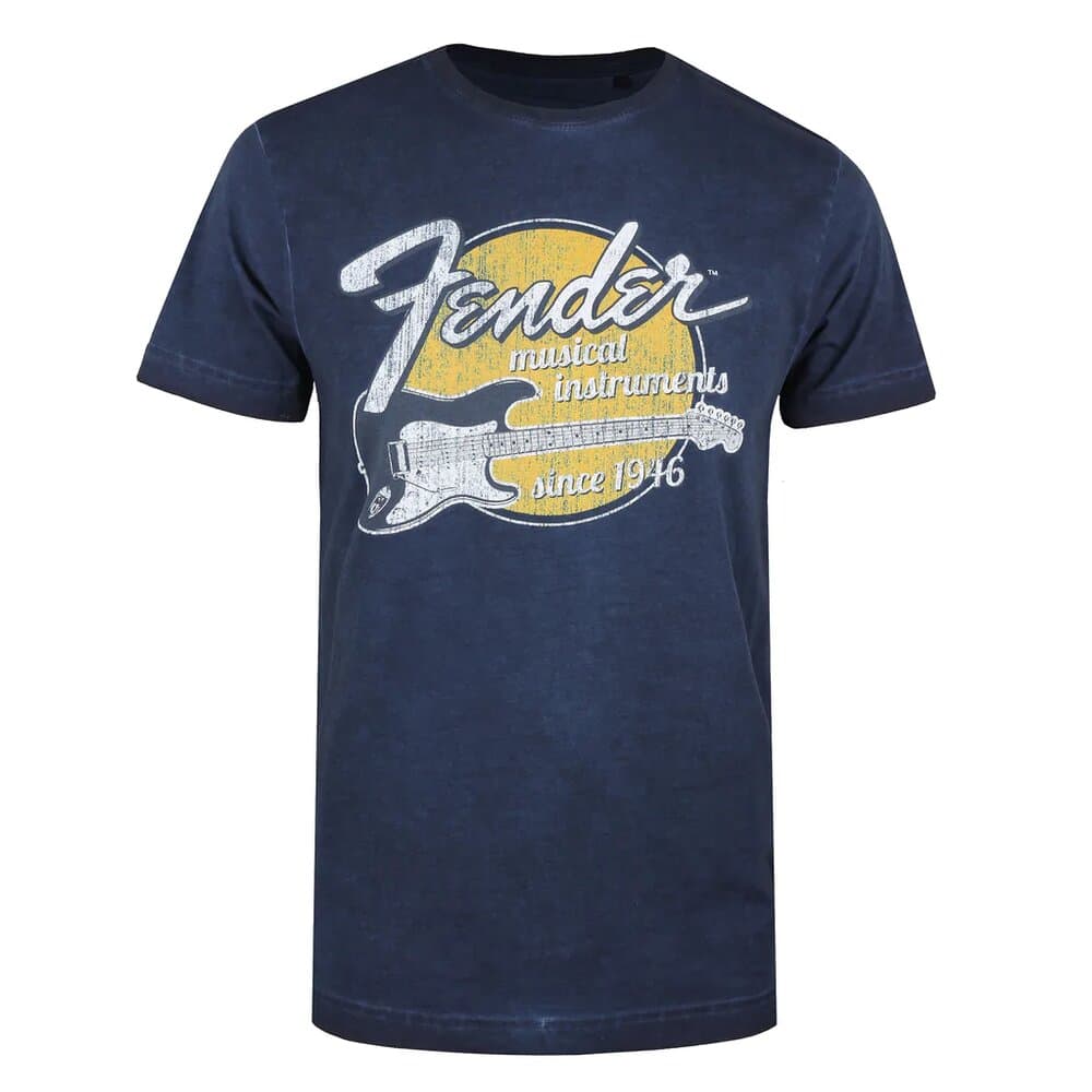 Fender Musikinstrument för män sedan 1946 Acid Wash T-Shirt