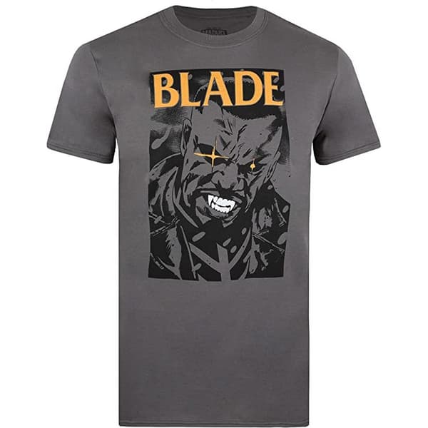 Marvel Stare Blade T-shirt til mænd Charcoal/Black/Yellow M