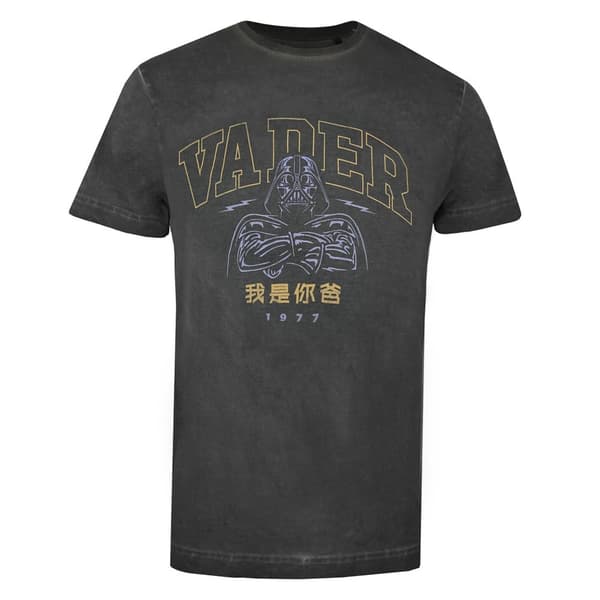 Star Wars Mens Vader 77 T-Shirt Vintage Black M
