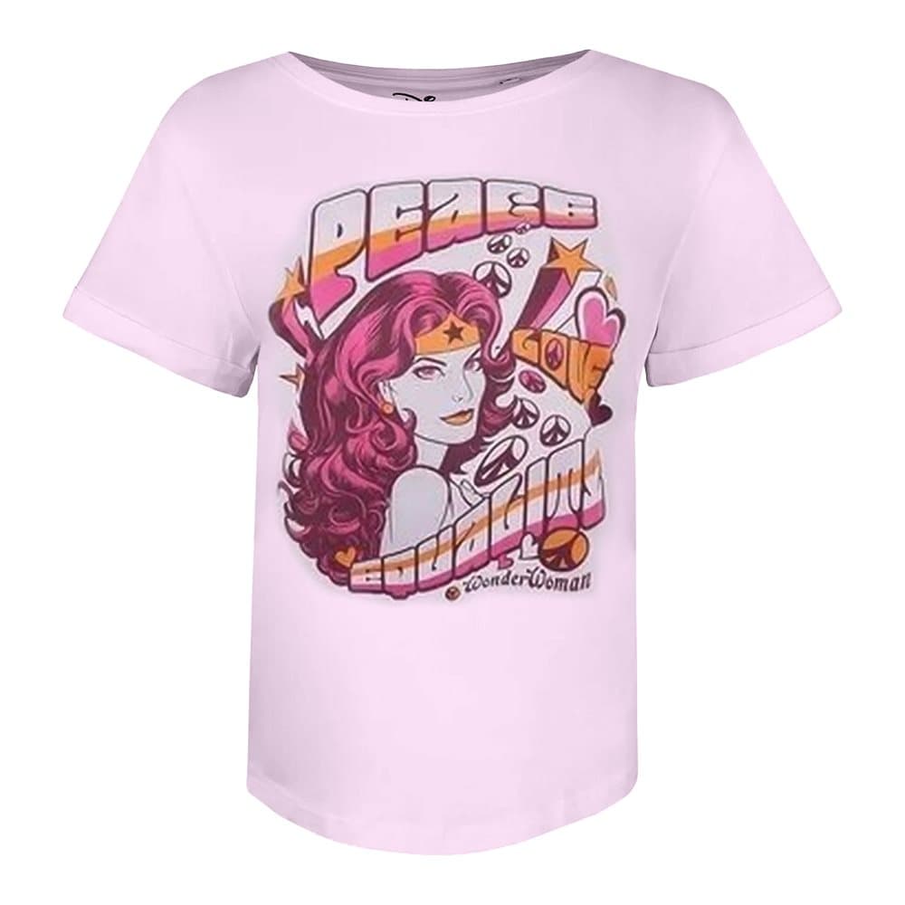 Wonder Woman Kvinnor/Damer Peace Love Equality T-Shirt