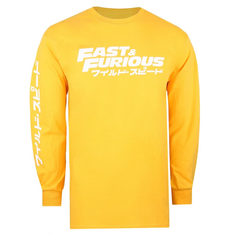 Fast & Furious Långärmad T-shirt med japansk logotyp för män