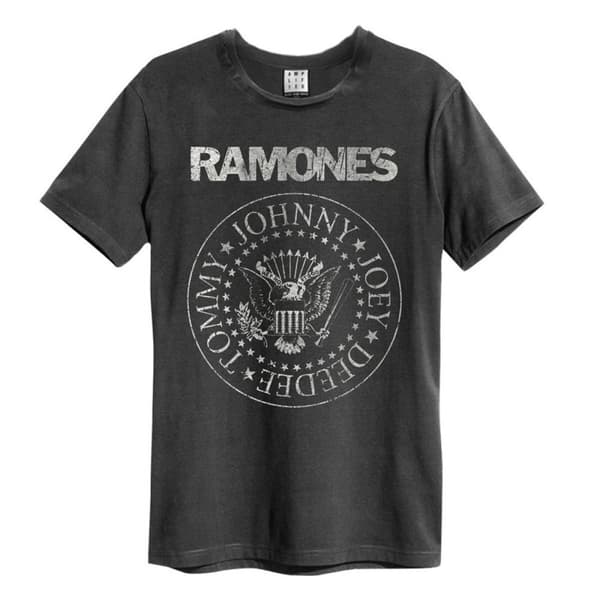 Amplified Unisex Adult Classic Seal Ramones T-Shirt Charcoal XS