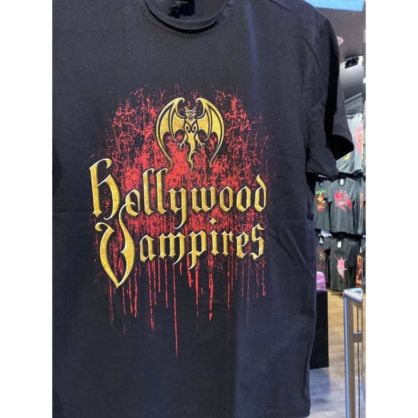 Amplified Unisex voksen Bat Blood Hollywood Vampires logo T-shirt