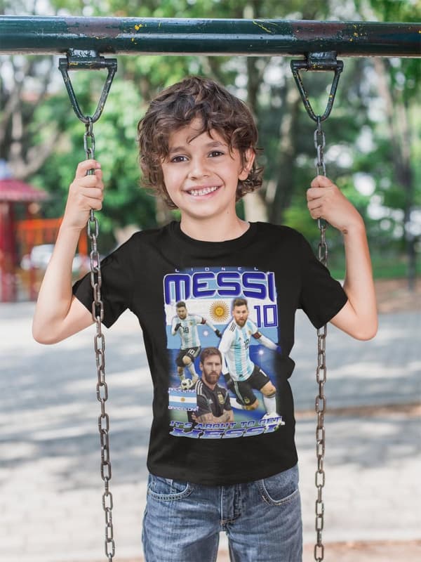 Messi Svart T-shirt - Argentina spelare tröja