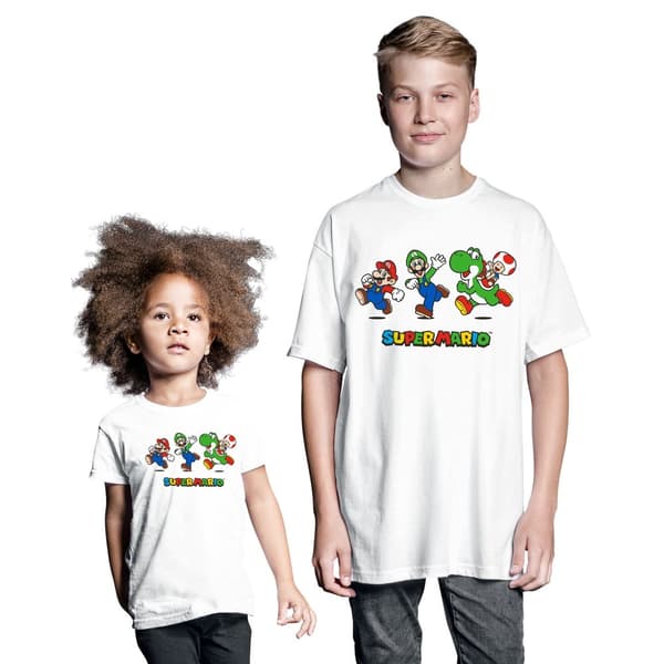 Super Mario Løbe-T-shirt til børn/unge