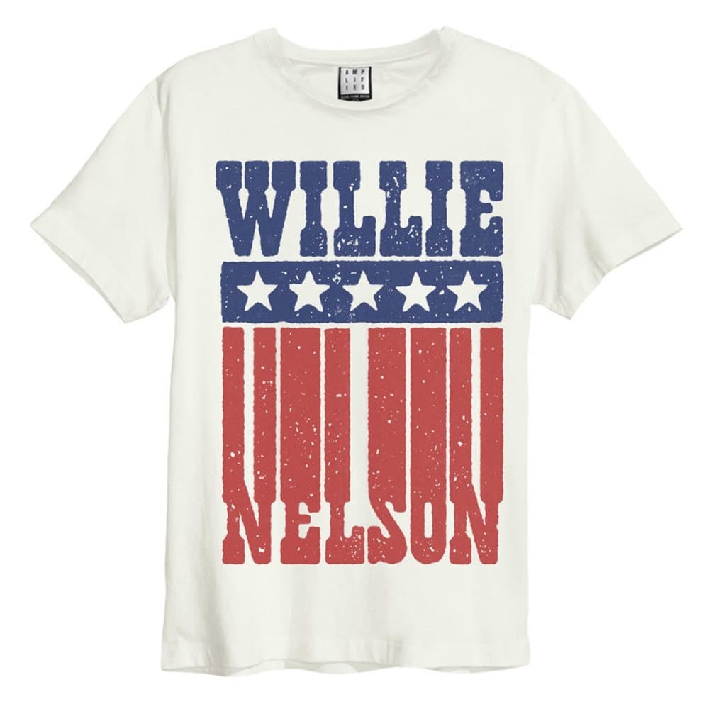 Amplified Unisex vuxen flagga Willie Nelson T-Shirt