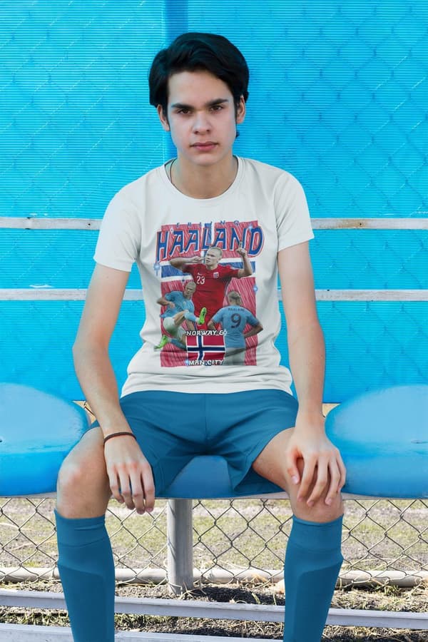 Erling Haaland Norge manchester City t-shirt  sportströja