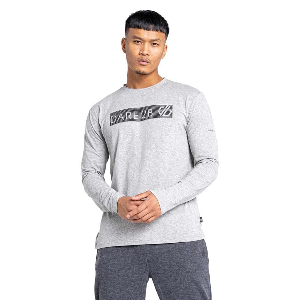 Dare 2B Herr Upgrade II Logo Marl Långärmad T-shirt med lång ärm