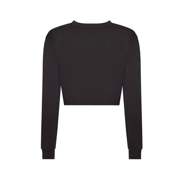 Awdis Womens/Ladies Heather Cropped Long-Sleeved T-Shirt