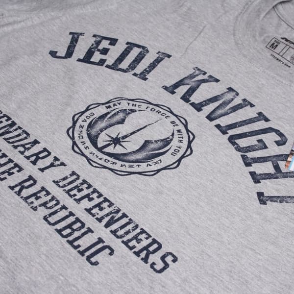 Star Wars Mens Legendary Defenders Of The Republic Jedi Knight Marl T-Shirt