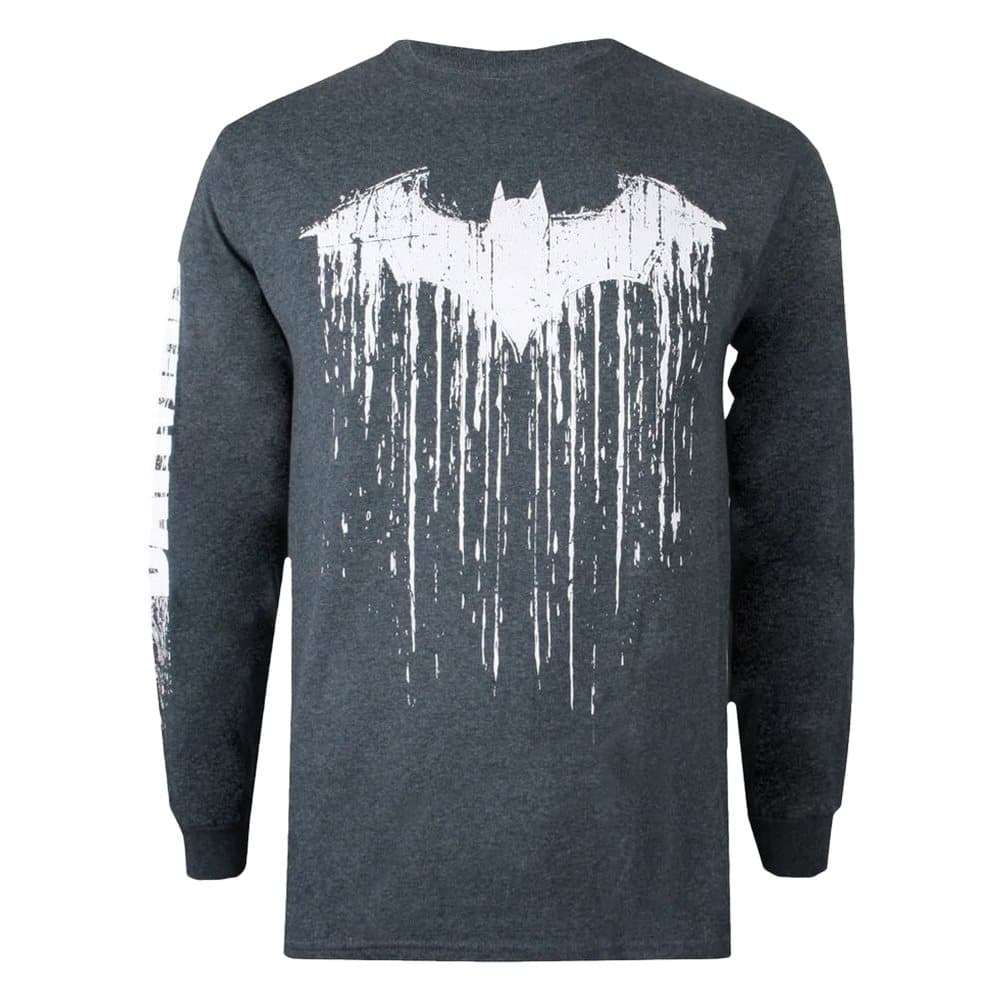 Batman Långärmad T-shirt i Paint Marl för män