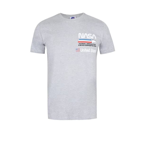 NASA Mens Plane Aeronautics Heather T-Shirt