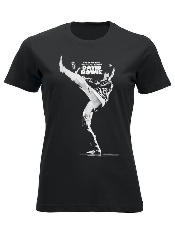 David Bowie  Man Who Sold the World (lady) T-Skjorter. Kvinner Svart Medium