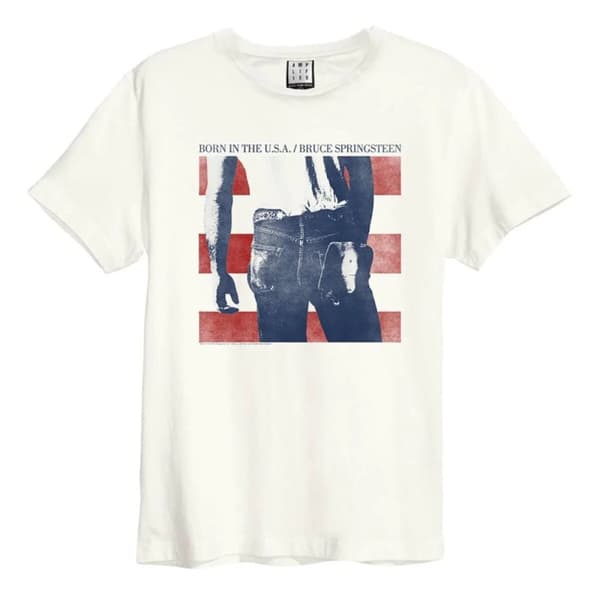 Amplified Unisex T-shirt til voksne med Bruce Springsteen født i USA