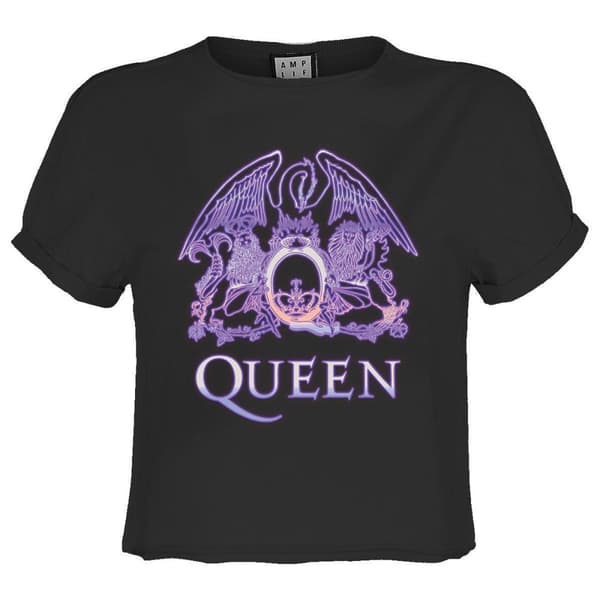Amplified Kvinder/damer med neontegn Queen Crop Top