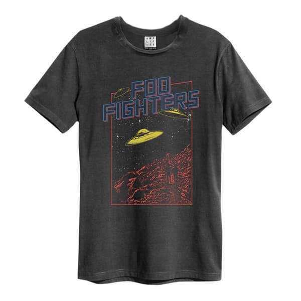 Amplified Unisex vuxen Flying Saucers Foo Fighters T-Shirt