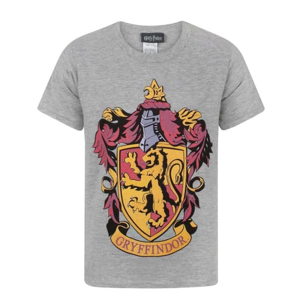 Harry Potter Gryffindor Crest T-Shirt för barnpojkar Grey 3-4 Years