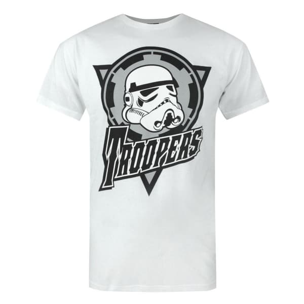 Star Wars T-shirt för herr Stormtrooper Imperial Troopers White XL
