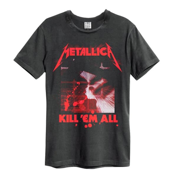 Amplified Mens Kill Em All Metallica T-Shirt Black/Red M