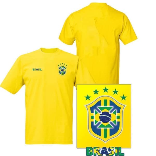 Brasilien stil fotbollströja i polyester VM 2022