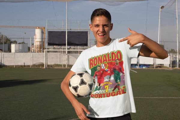 T-shirt Ronaldo Portugal sportströja tryck fram & bak