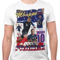 Miniatyrbild 2 av 7: Mbappe Vit sportströja t-shirt France Tryck fram & bak