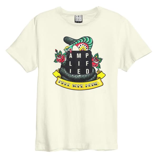 Amplified Unisex vuxen orm tatuering T-Shirt Vintage White XL