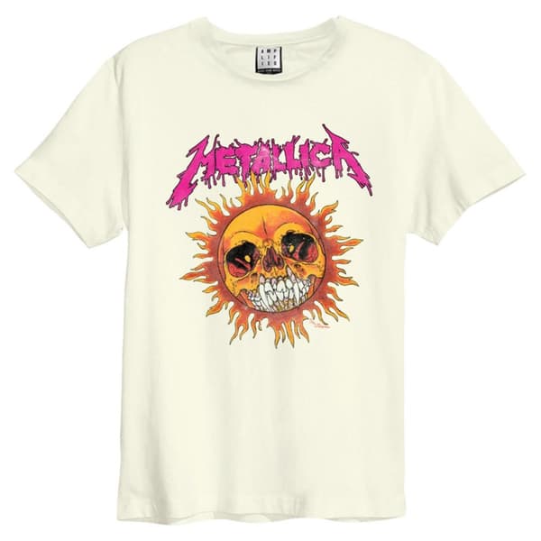 Amplified Unisex Adult Neon Sun Metallica T-Shirt