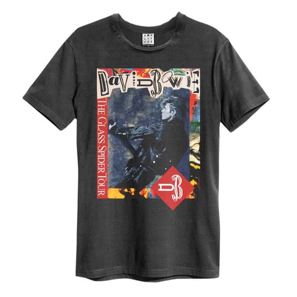 Amplified Unisex vuxen Glass Spider Tour David Bowie T-Shirt Charcoal XS