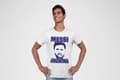 Miniatyrbild 4 av 4: Messi Argentina cutout vit t-shirt