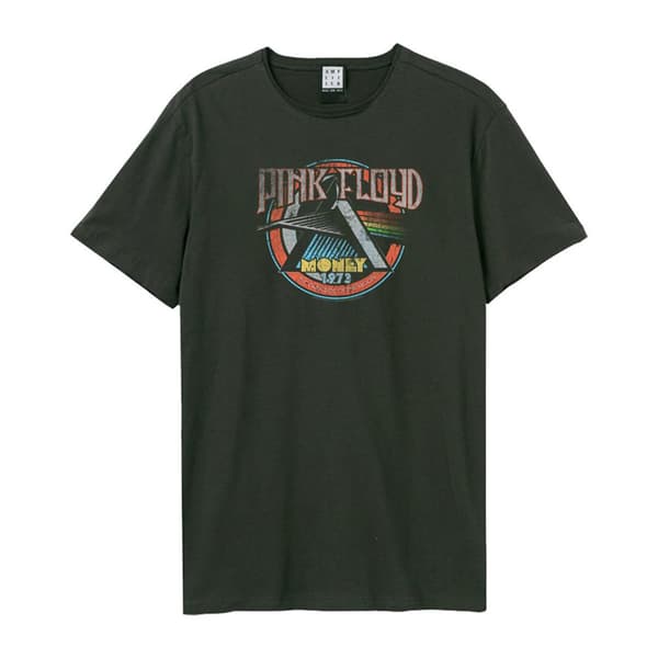 Amplified Unisex Pink Floyd T-shirt med penge til voksne Charcoal XS