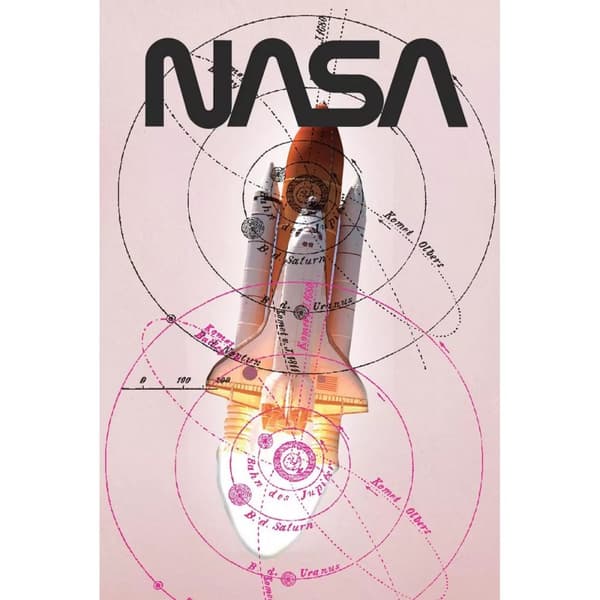 NASA Kvinnor/Damer Rocket Oversized T-Shirt