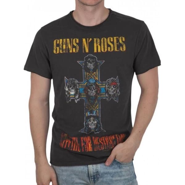 Amplified Unisex Adult Appetite For Destruction Guns N Roses T-Shirt Charcoal 3XL