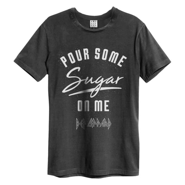 Amplified Unisex Adult Pour Some Sugar On Me Def Leppard T-Shirt Charcoal 3XL