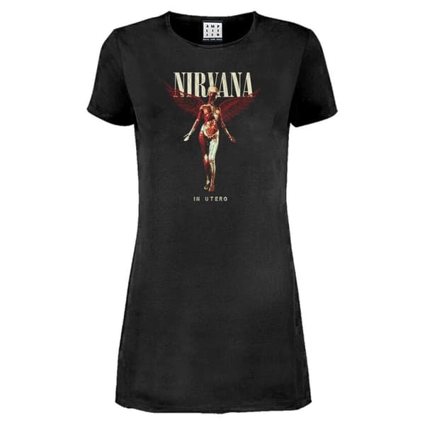Amplified Dame/Damer In Utero Nirvana T-shirt kjole