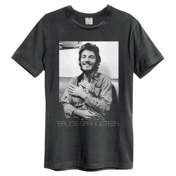 Amplified Unisex voksen Vintage Bruce Springsteen T-shirt Charcoal XS
